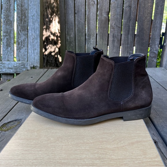 To Boot New York Men’s Arion Dark Brown Suede Chelsea Boot Sz 11 - Picture 2 of 13